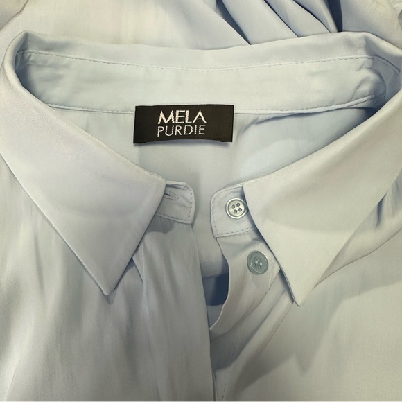 Mela Purdie Women’s Mache Single Pocket Buttoned Shirt In Bluewash  Size 12, M - Picture 12 of 16